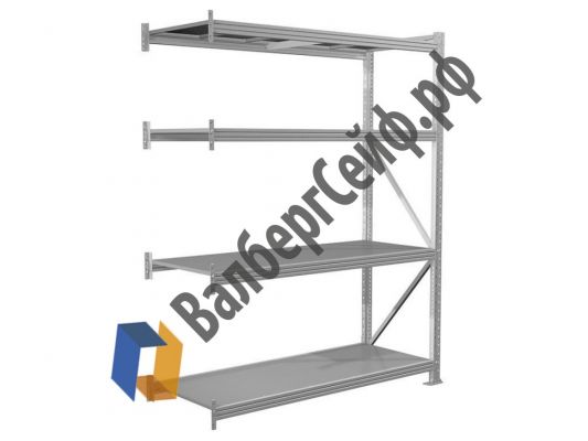 Стеллаж MS Pro 200/120x40/3 яруса (доп. секция)